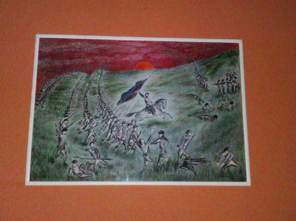 Originální obraz prodej, vojenská bitva, Zlín