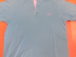 Pánské tričko Gant - azurová barva, límeček