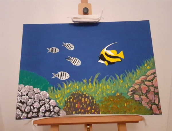 m14 Obrázek, korálový útes, originální obraz (korálový útes obraz)